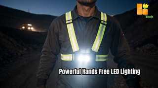 LED反射チェストライトベスト |鉱山建設用 USB 充電式作業安全チェストランプ Ni