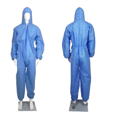 購入 青いS-2XLの安全使い捨て可能な保護つなぎ服の衣類SMSの医学のつなぎ服のスーツ オンライン製造