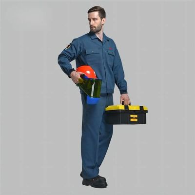 購入 電気技師の安全仕事のユニフォームはアークの抜け目がない保護のための仕事衣類を耐火性にする オンライン製造