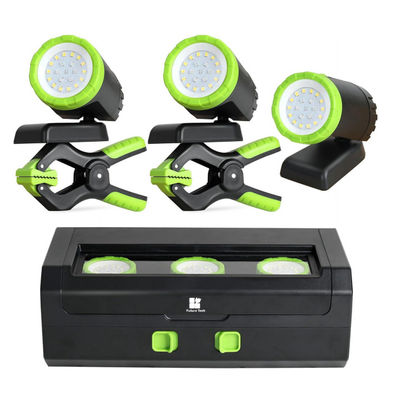 購入 キャンプ用 650 ルーメンの明るさと USB 充電式バッテリーを備えた 360° 回転可能な LED ワークライト 3 個パック オンライン製造