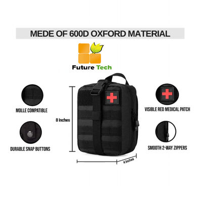 良い価格 600D オックスフォード生地応急処置キット緊急バッグ CE/ISO13485 戦術医療屋外使用のために認定 オンライン
