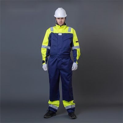 良い価格 防火効力のある安全つなぎ服のスーツの安全防護衣65%の綿35%ポリエステル オンライン