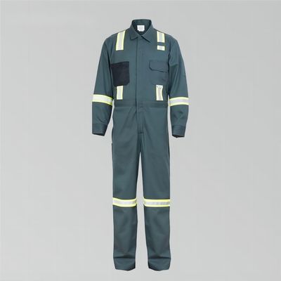 良い価格 88% コットン、12% ナイロンの安全カバーオール スーツ NFPA 70E および 2112 認定、360° 反射ストライプ付き オンライン